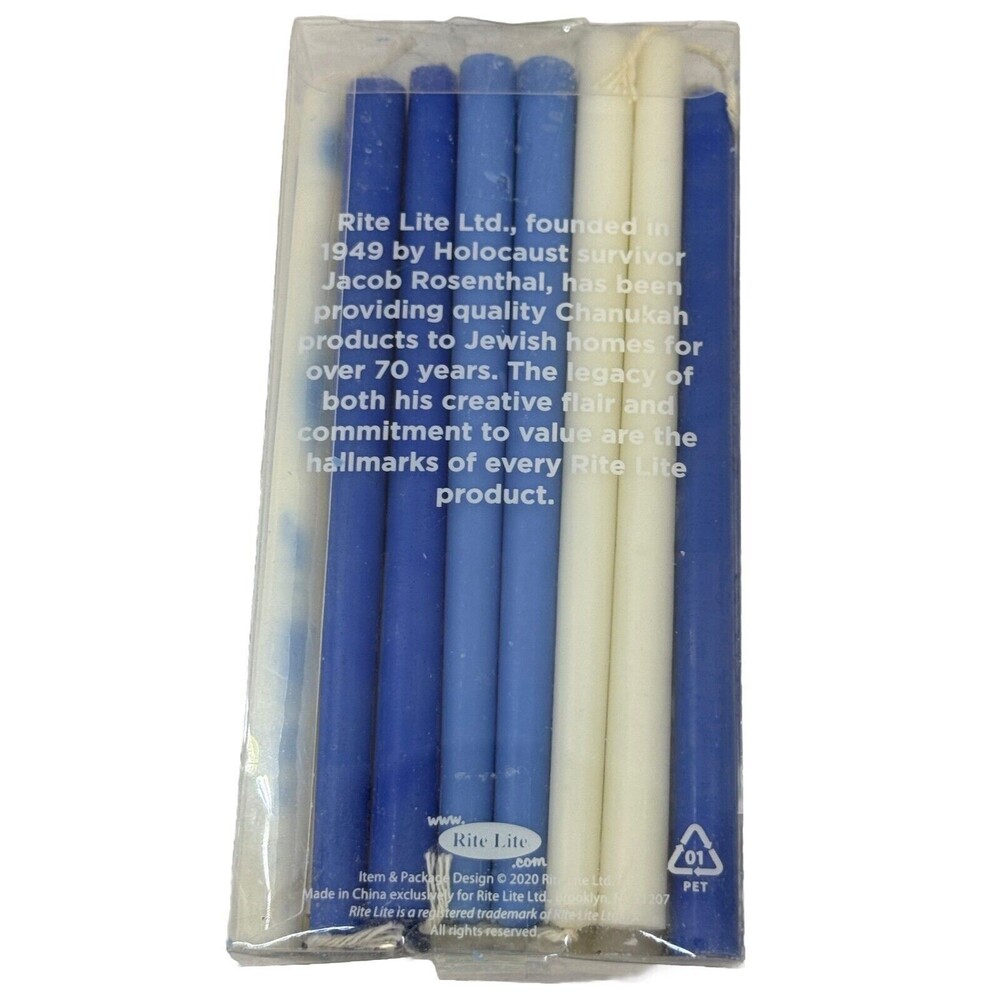 Rite Lite LTD Chanukah Hanukkah Judaica Blue White‎ Candles Menorah - Picture 10 of 11
